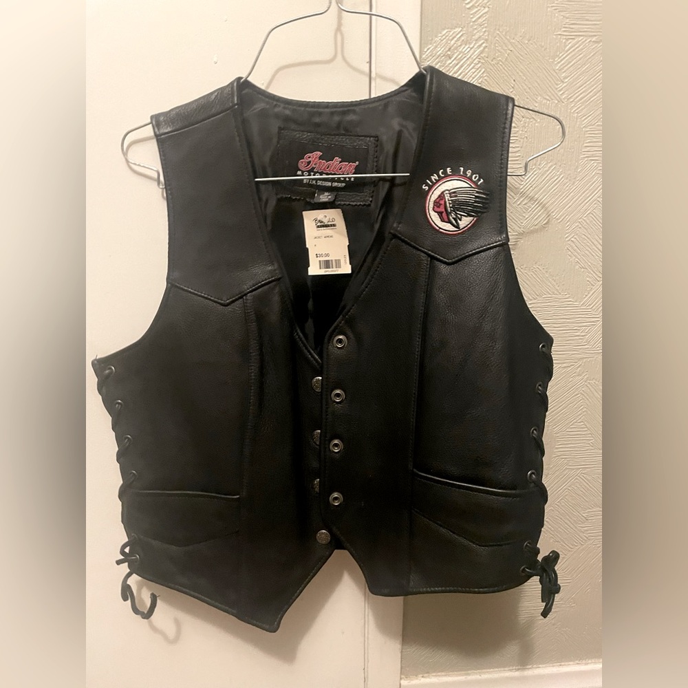 Indian Motorcycle / Leather vest/ Womens M